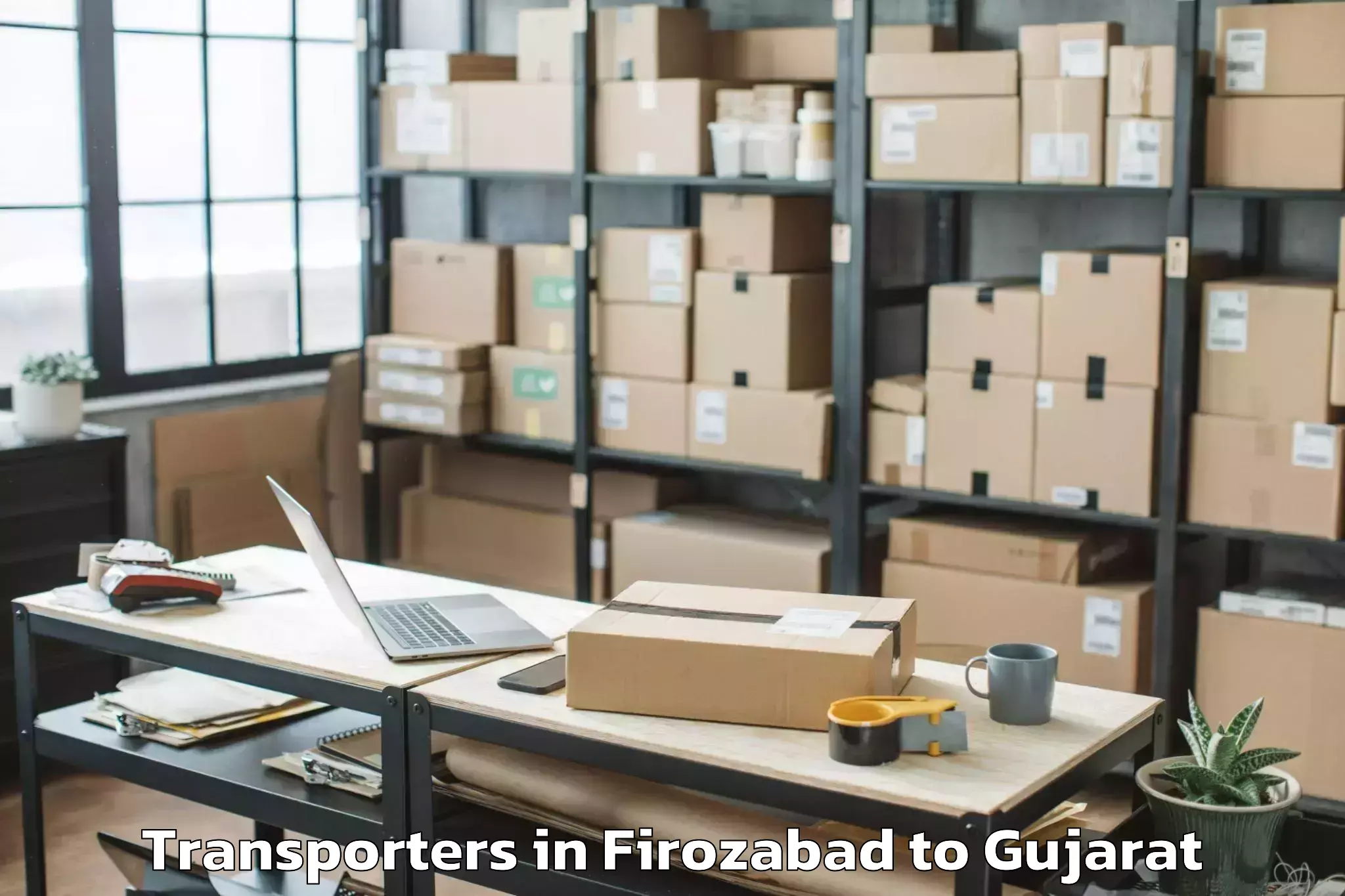 Book Firozabad to Dwarka Transporters Online